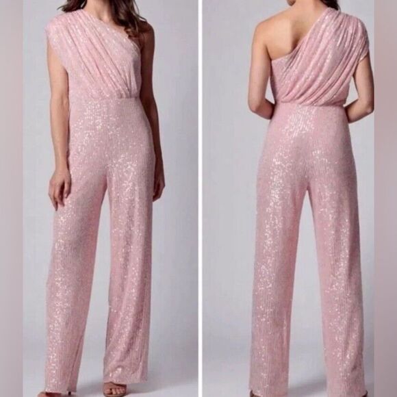 Jay Godfrey NWT Georgia Sequin Jumpsuit in Peony Size 0 $395 - Picture 1 of 8
